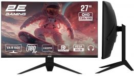Монітор 2E GAMING 27" G2725BV HDMI, DP, VA, 2560x1440, 180Hz, 1ms, CURVED, FreeSync
