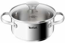 Каструля Tefal Minis, з кришкою,1.5 л, нержавіюча сталь, скло