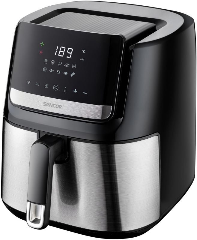 Мультипіч Sencor Vita Fryer, 1600Вт, чаша-6,5л, сенсорне керув., 10 програм, пластик, нерж. сталь-чорний