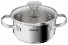Каструля Tefal Minis, з кришкою,1л, нержавіюча сталь, скло