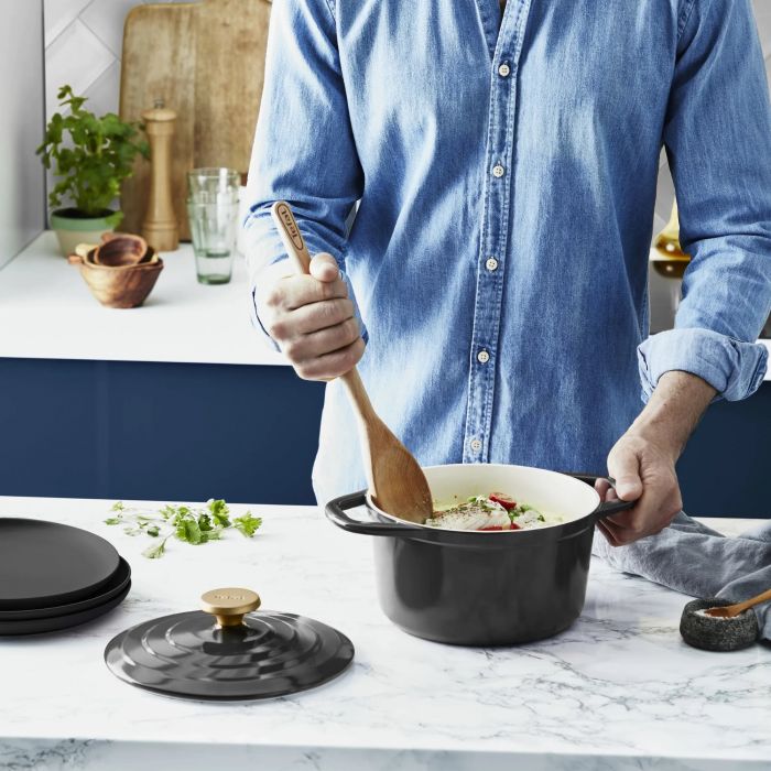 Каструля Tefal Air, з кришкою, 3.1л, алюміній, чорний