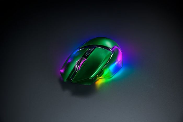 Миша Razer Basilisk V3 Pro 35K, RGB, USB-A/WL/BT, Phantom Green Ed.