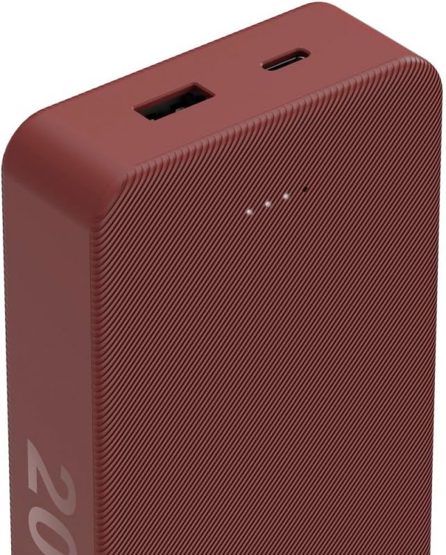 Акумулятор портативний літій-іонний Power Bank Hama 20000 мА·год, USB-C, USB-A, red