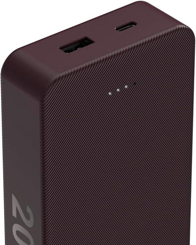 Акумулятор портативний літій-іонний Power Bank Hama 20000 мА·год, USB-C, USB-A, plum