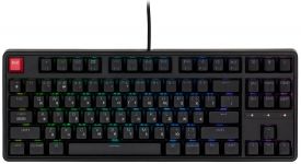 Клавіатура механічна Keychron C3 Pro V2 87Key, K pro Red, USB-A, QMK, Hot-swap, 8K, EN/UKR, RGB, чорний