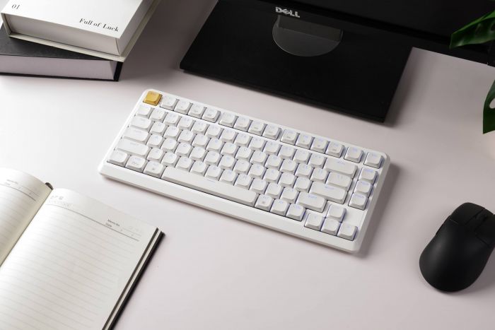 Клавіатура механічна Keychron J1 82Key, K pro Red, WL/BT/USB-A, QMK, Hot-swap, EN/UKR, RGB, білий