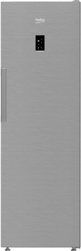 Морозильна камера Beko, 187x60x71, 286л, 1дв., E, NF, нержавіюча сталь