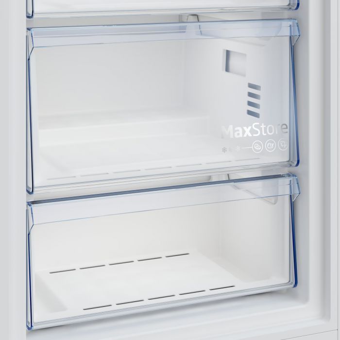 Морозильна камера Beko, 187x60x71, 286л, 1дв., E, NF, нержавіюча сталь