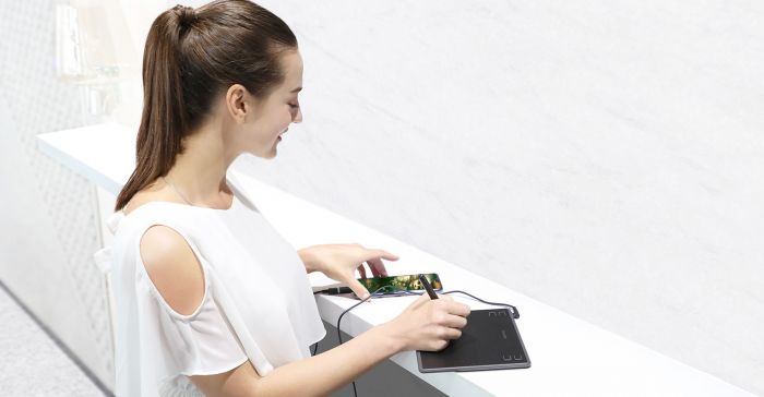 Графічний планшет Huion 4.8"x3" H430P, microUSB, чорний