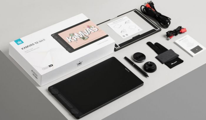 Графічний монітор Huion 13,3" Kamvas 13 G3, DP, USB-C, чорний