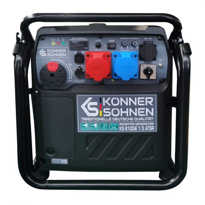 Генератор інверторний бензиновий Konner&Sohnen KS 8100iE 1/3 ATSR 230/400В 8/8.5кВт АВР(ATS) електростартер 68кг