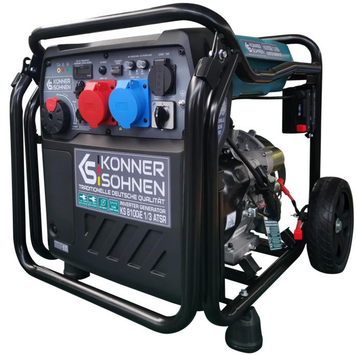 Генератор інверторний бензиновий Konner&Sohnen KS 8100iE 1/3 ATSR 230/400В 8/8.5кВт АВР(ATS) електростартер 68кг