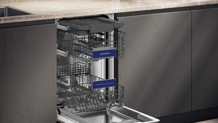 Посудомийна машина Siemens вбудована, 10компл., A++, 45см, дисплей, 3й кошик, білий