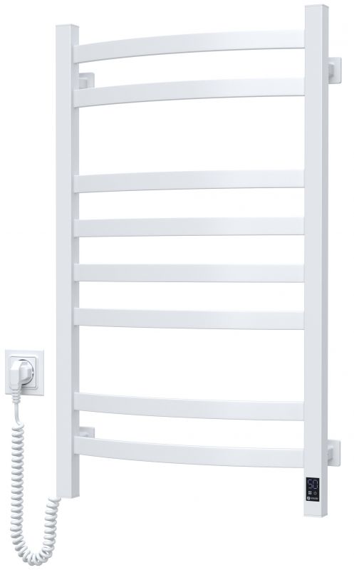 Рушникосушка Navin електрична Avalon, 800х480х104мм, таймер-регулятор, сталь, білий, ліве підключення