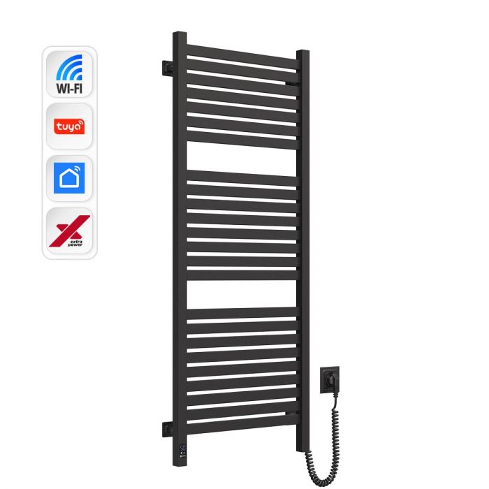 Рушникосушка Navin електрична Авангард Х, 1200х480х71мм, Wi-Fi, сталь, чорний муар, праве підключення