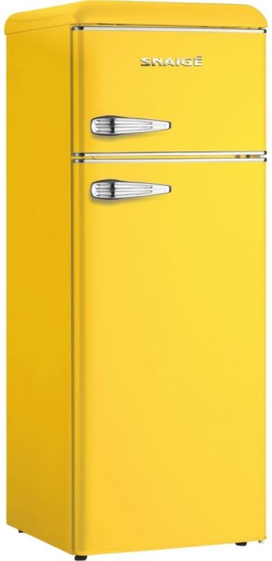 Холодильник Snaige з верхн. мороз., 147.5x56х63, холод.відд.-166л, мороз.відд.-46л, 2дв., A++, ST, retro, жовтий