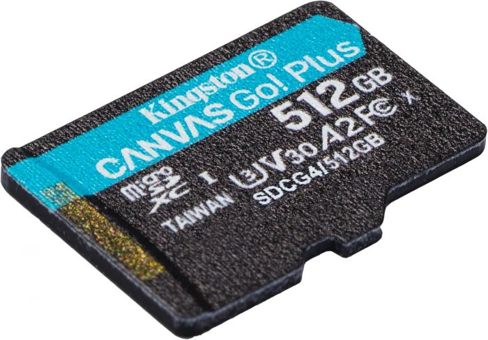 Карта пам'яті Kingston microSD  512GB C10 UHS-I U3 A2 V30 R200/W160MB/s