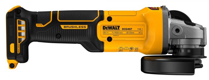 Шліфмашина кутова акумуляторна DeWALT 18В XR Li-lon 125мм  0-9000об/хв 1.61кг без АКБ та ЗП