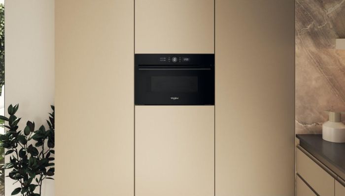 Мікрохвильова піч Whirlpool вбудована, 31л, електронне упр., 1000Вт, гриль, дисплей, чорний