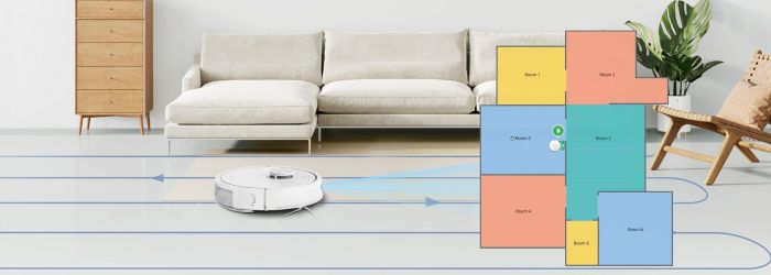 Робот-пилосос Roborock Q7 TF, h=9.9см, вологе прибирання, конт пил -0.4л, автон. робота до 150хв, Wi-Fi, білий