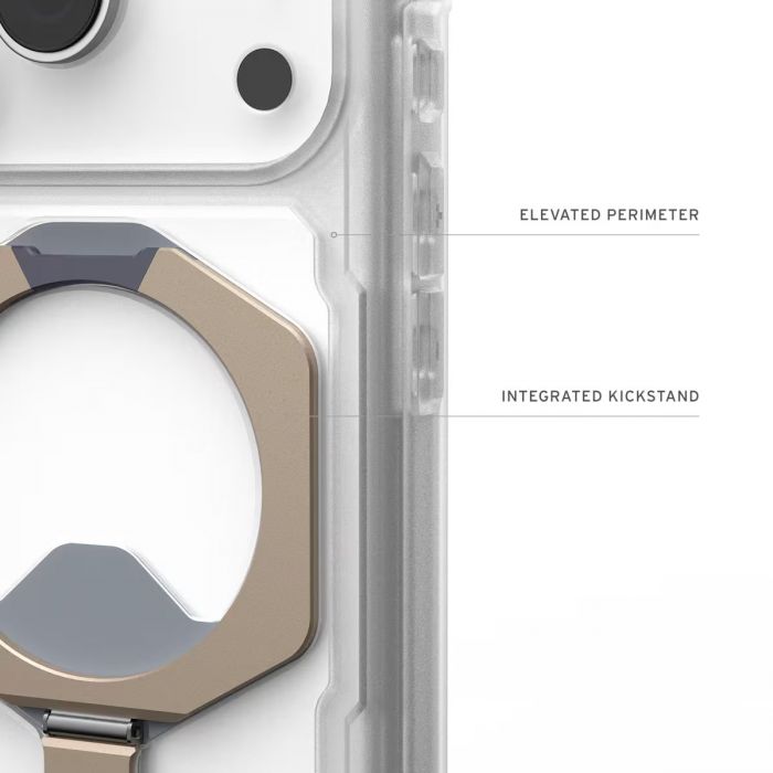 Чохол UAG для iPhone 17 Pro, Plasma XTE MagSafe, Clear/Titanium