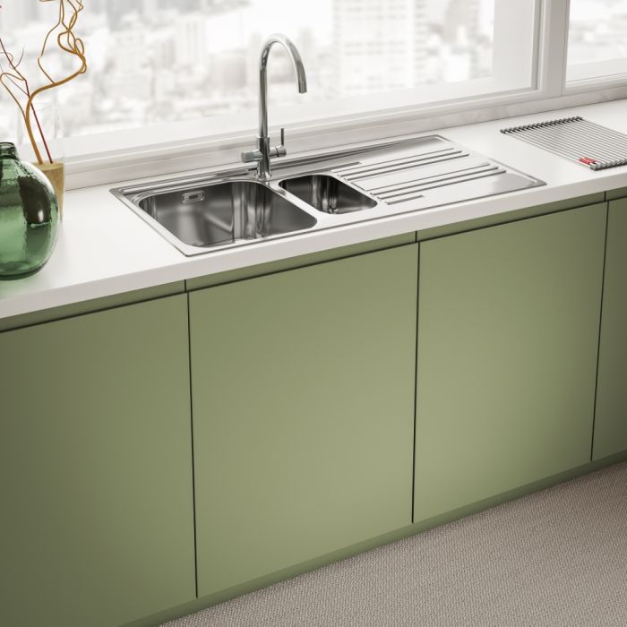 Змішувач для кухні Franke Lina J Clear Water 2.0, довж.виливу - 216 мм, поворотний, 1+1 фільтр, хром