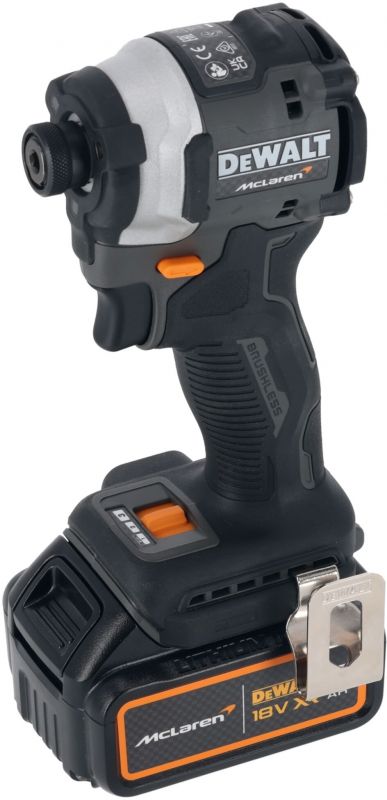 Шурупокрут-дриль ударний акумуляторний DeWALT McLaren F1 TEAM LIMITED EDITION 18В 2х5А·год 205Нм 1000-2800-3250об/хв кейс ЗП 1.0кг