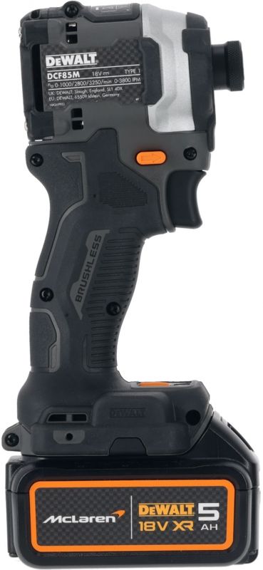 Шурупокрут-дриль ударний акумуляторний DeWALT McLaren F1 TEAM LIMITED EDITION 18В 2х5А·год 205Нм 1000-2800-3250об/хв кейс ЗП 1.0кг