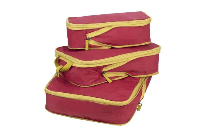Набір чохлів для пакування одяу, Tucano Pigio Travel 3 в 1, нейлон, бордо