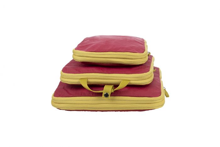 Набір чохлів для пакування одяу, Tucano Pigio Travel 3 в 1, нейлон, бордо