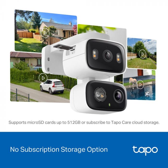 Камера IP з подвійним об'єктивом TP-LINK Tapo C246D 3MP N300 microSD motion detection