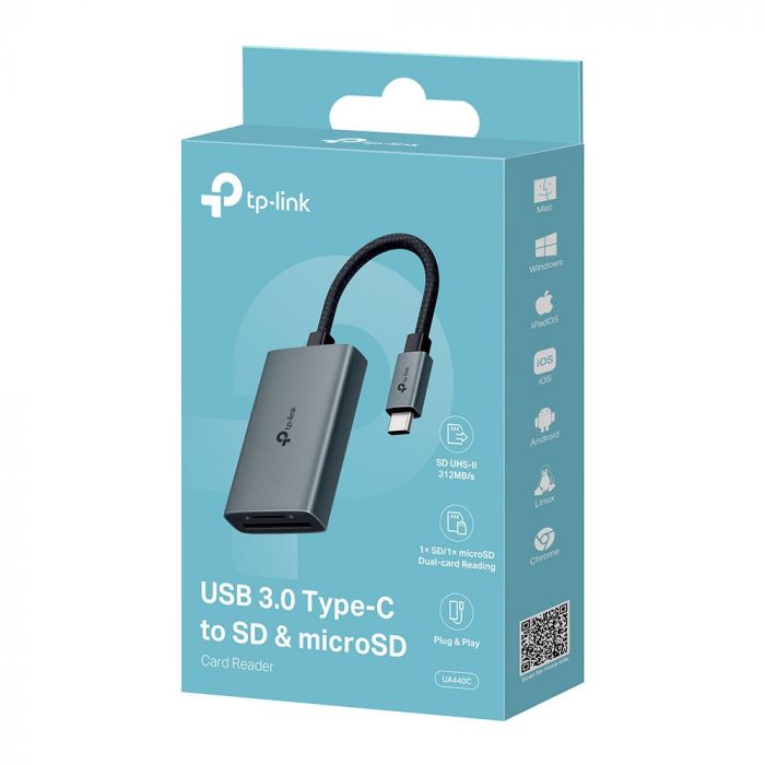 USB-Концентратор TP-Link UA440C 1xSD, 1x-microSD, USB TypeC