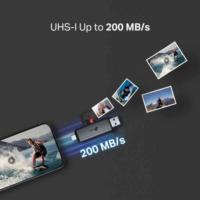 USB-Концентратор TP-Link UA430D  1xSD, 1x-microSD, USB TypeC&A