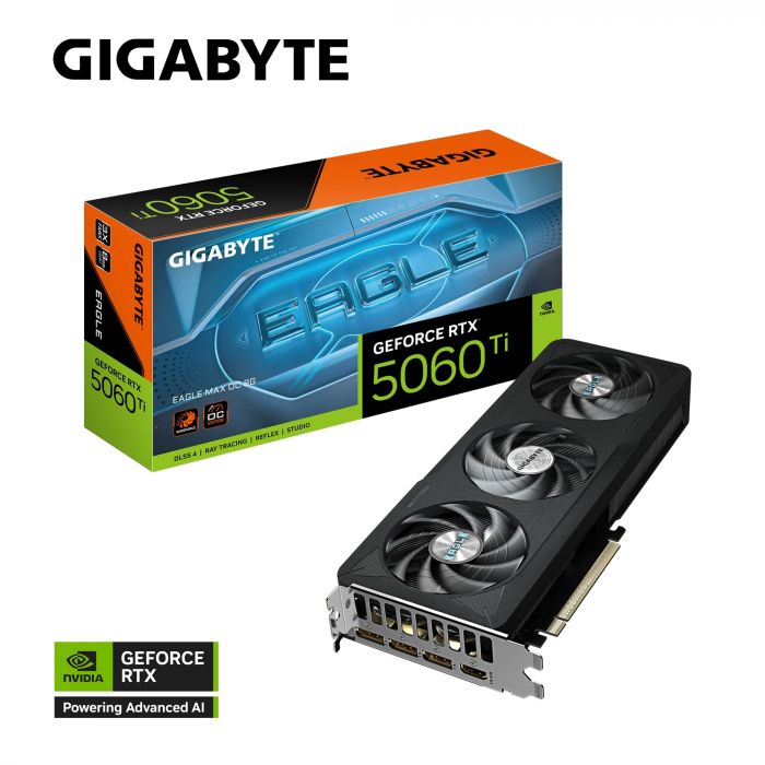Відеокарти GIGABYTE GeForce RTX 5060 Ti 8GB GDDR7 EAGLE MAX OC