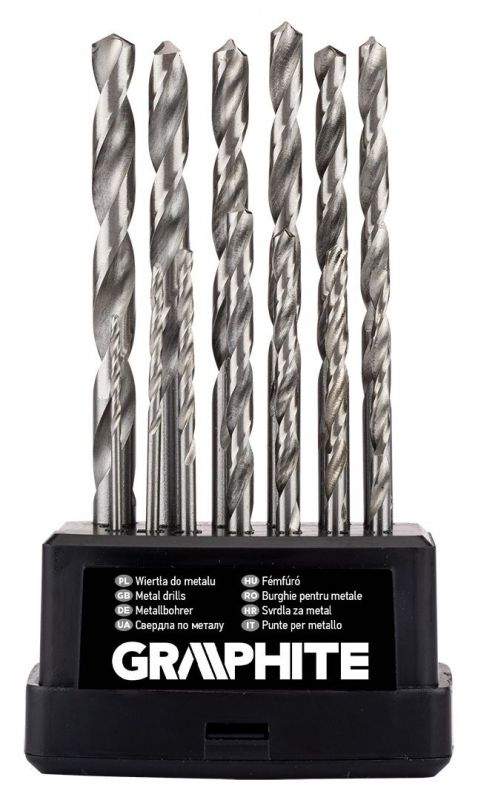 Набір свердел по металу GRAPHITE HSS HSS-G 1.5-6.5мм кейс 13шт
