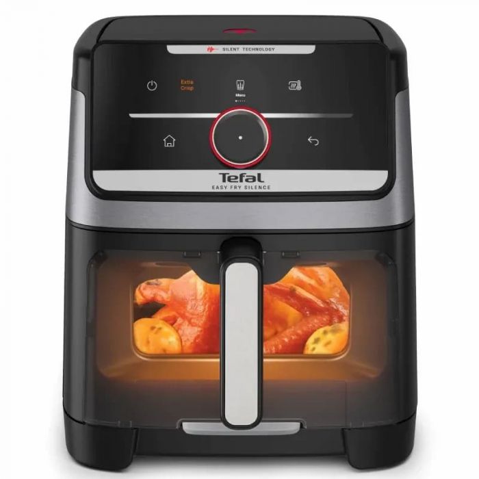Мультипіч Tefal Easy Fry Silence XXL Smart Vision, 1800Вт, чаша-7л, сенсорне керув., 55 програм, з віконцем, пластик, нерж. сталь-чорний