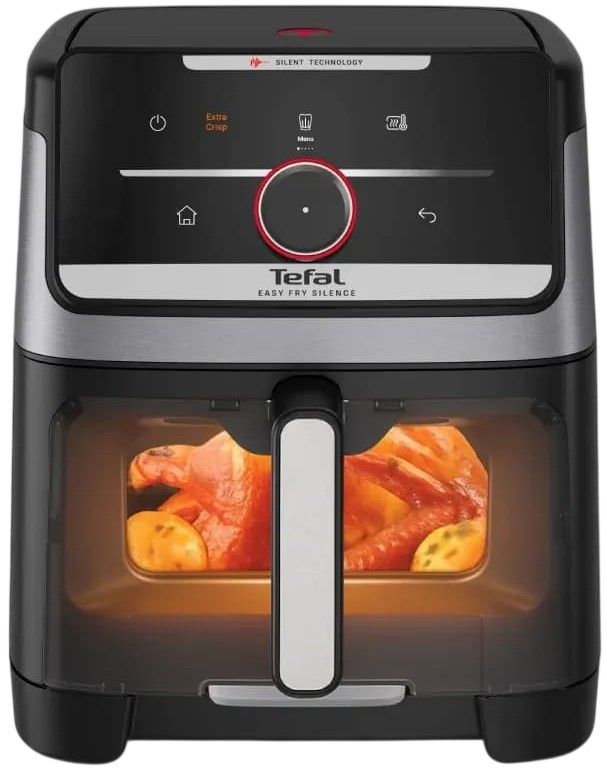 Мультипіч Tefal Easy Fry Silence XXL Smart Vision, 1800Вт, чаша-7л, сенсорне керув., 55 програм, з віконцем, пластик, нерж. сталь-чорний