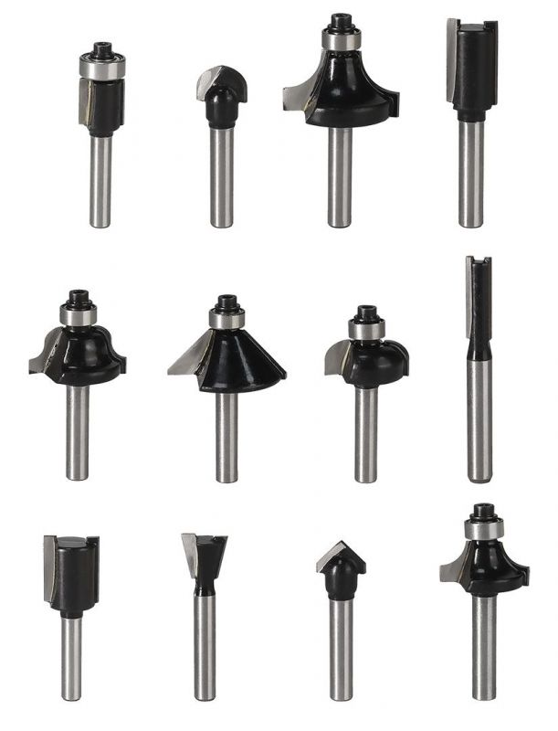 Набір фрез по дереву GRAPHITE твердосплавні 6мм 12шт