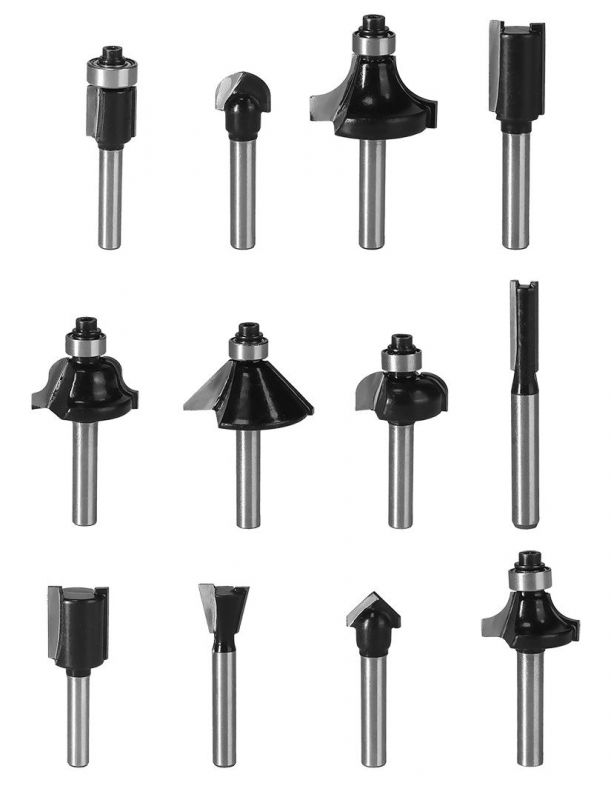 Набір фрез по дереву GRAPHITE WIDIA твердосплавні 8мм 12шт