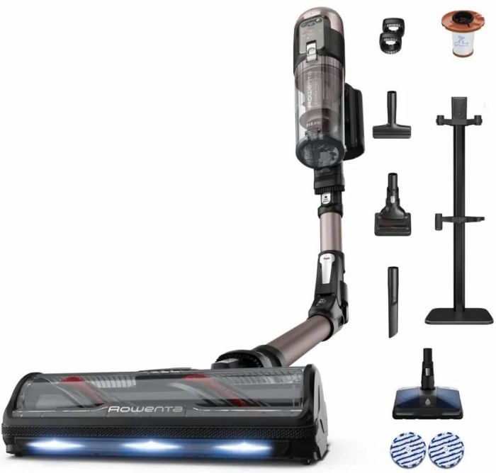 Пилосос Rowenta безпровідний X-Force Flex 16.60 Aqua Animal, 315Вт, вологе прибирання, конт пил -0.65л, автон. робота до 120хв, HEF system 99,9%, чорно-бронзовий