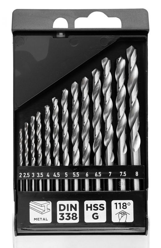 Набір свердел по металу GRAPHITE HSS HSS-G 2-8мм кейс 13шт
