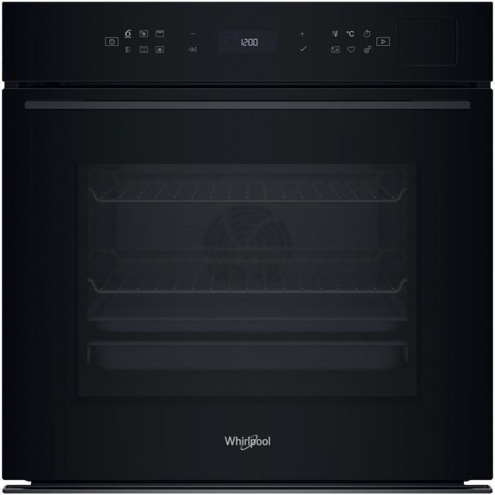 Духова шафа Whirlpool електрична, 73л, A+, дисплей, конвекція, піроліз, телескопічні напрямні, чорний