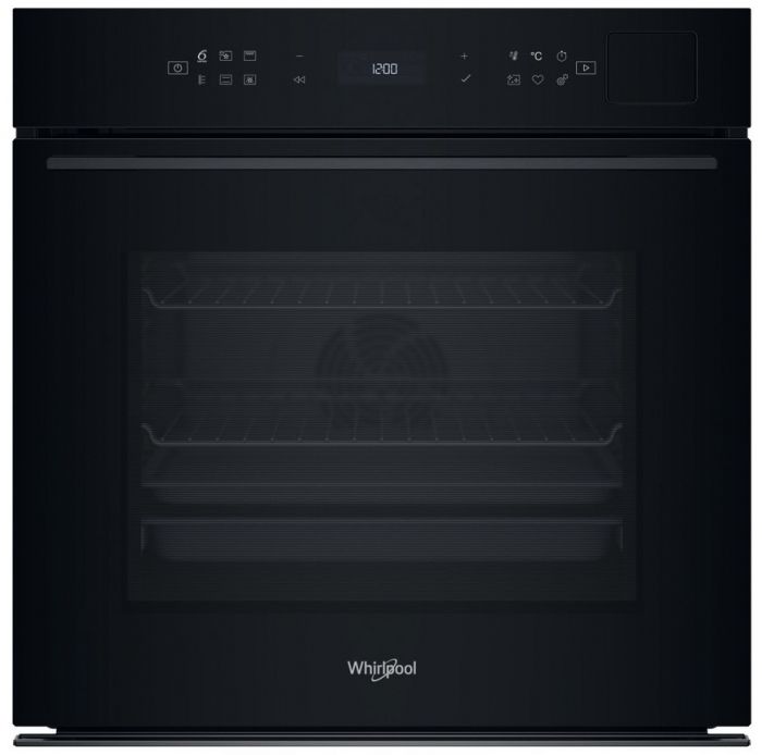 Духова шафа Whirlpool електрична, 73л, A+, дисплей, конвекція, піроліз, телескопічні напрямні, чорний