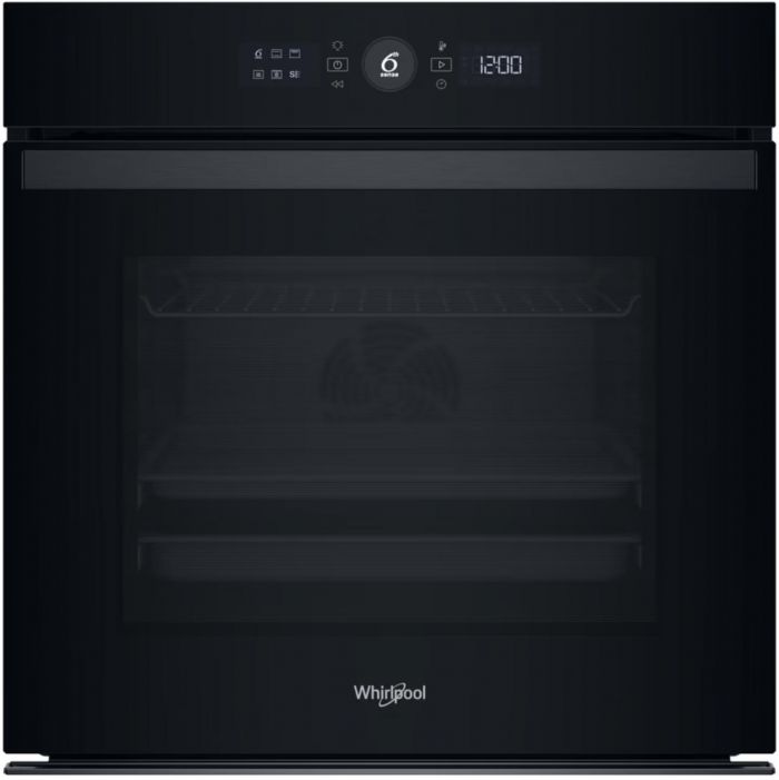 Духова шафа Whirlpool електрична, 73л, A+, дисплей, конвекція, телескопічні напрямні, чорний