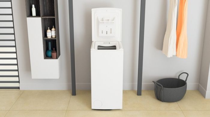 Пральна машина Whirlpool вертикальна, 6кг, 1200, B, 60см, дисплей, інвертор, білий