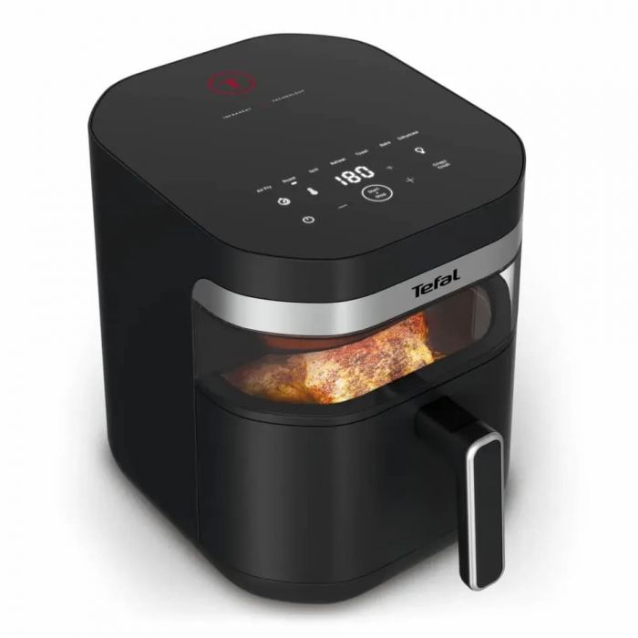 Мультипіч Tefal Easy Fry Infrared, 1850Вт, чаша-7л, сенсорне керув., 8 програм, з віконцем, пластик, чорний