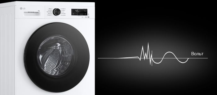 Пральна машина LG фронтальна, 7кг, 1200, A, 44см, дисплей, пара, інвертор, білий