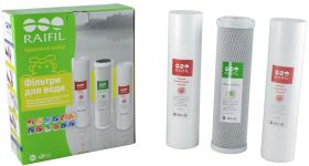 Комплект картриджів Raifil 1-2-3 GREEN (2 поліпропілену+вугілля)