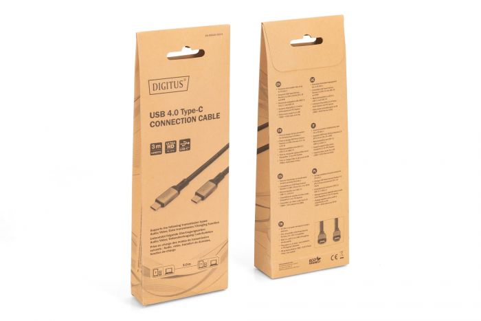 Кабель DIGITUS USB 4.0 (Type-C/Type-C) 3м, чорний