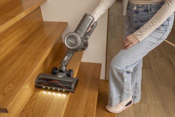 Пилосос Gorenje бездротовий, 95Вт, конт пил -0.5л, автон. робота до 60хв, HEPA, 2 в 1, підсвічування, індикатор, антрацит